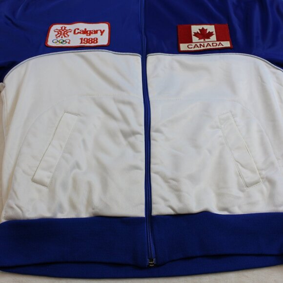 Vintage 1988 Canada Winter Olympics Zip Track Top (M) - Picture 5 of 8